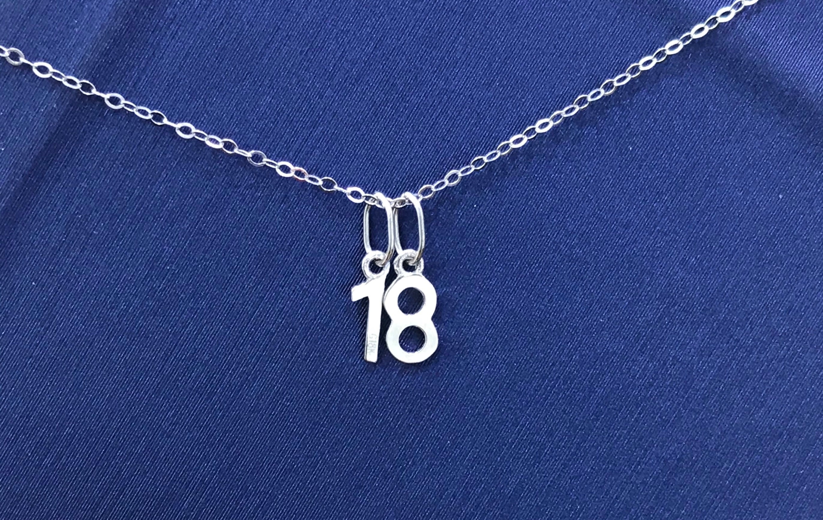 Bold Number Charm Pendant