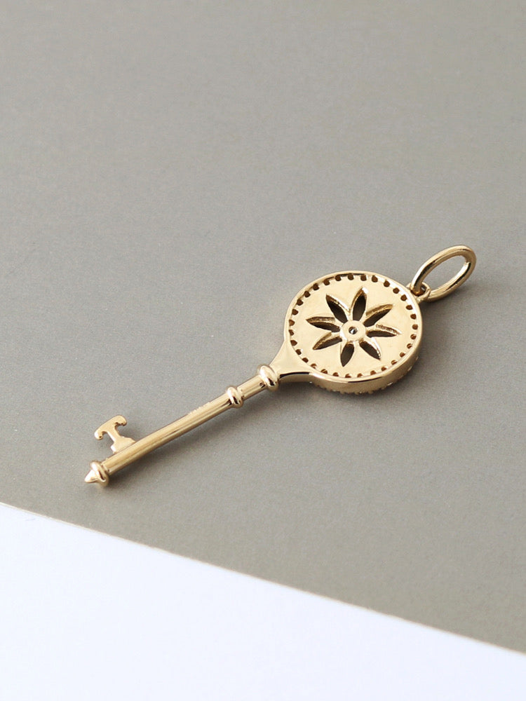 Sweater Flower Key Charm Pendant