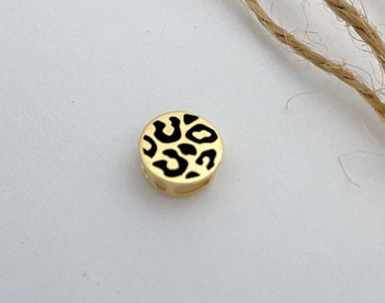 Leopard Print Button Charm Pendant