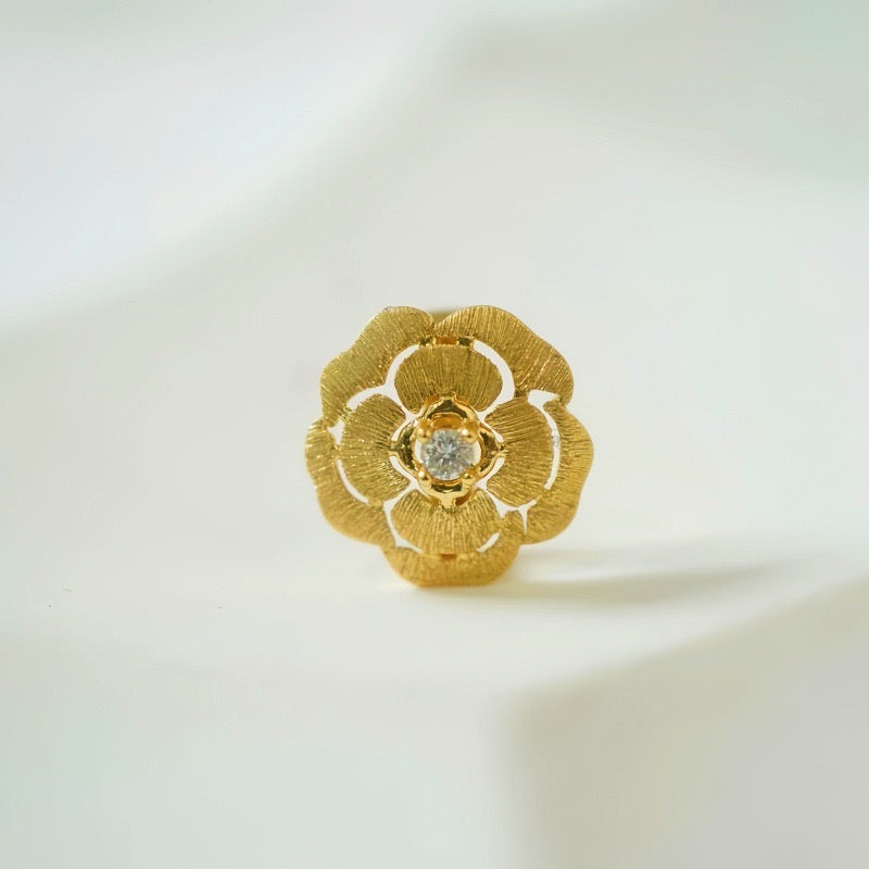 Flower Shield Charm Pendant