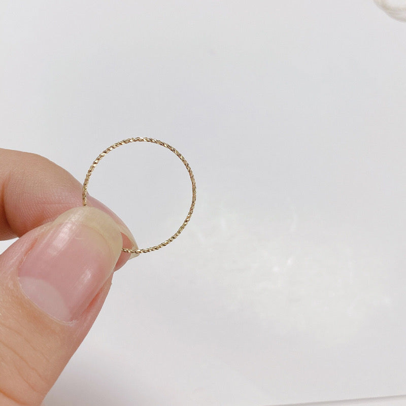 Slim Dimpled Stackable Ring