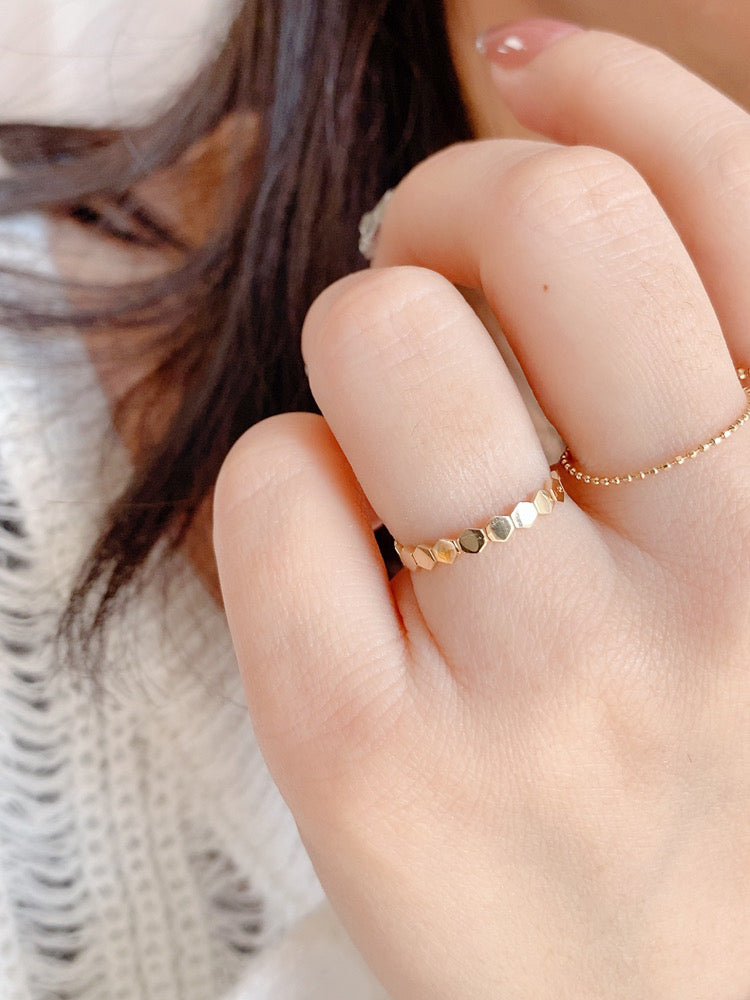 Hex Tiled Stackable Ring