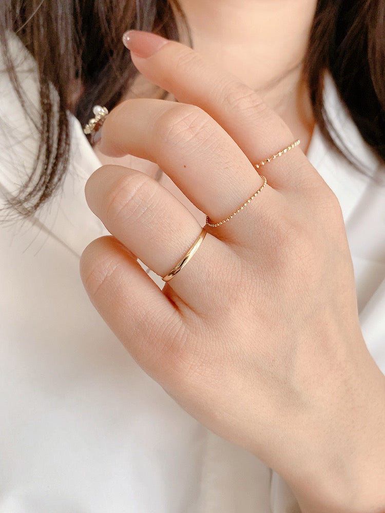 Plain Slim Band Stackable Ring