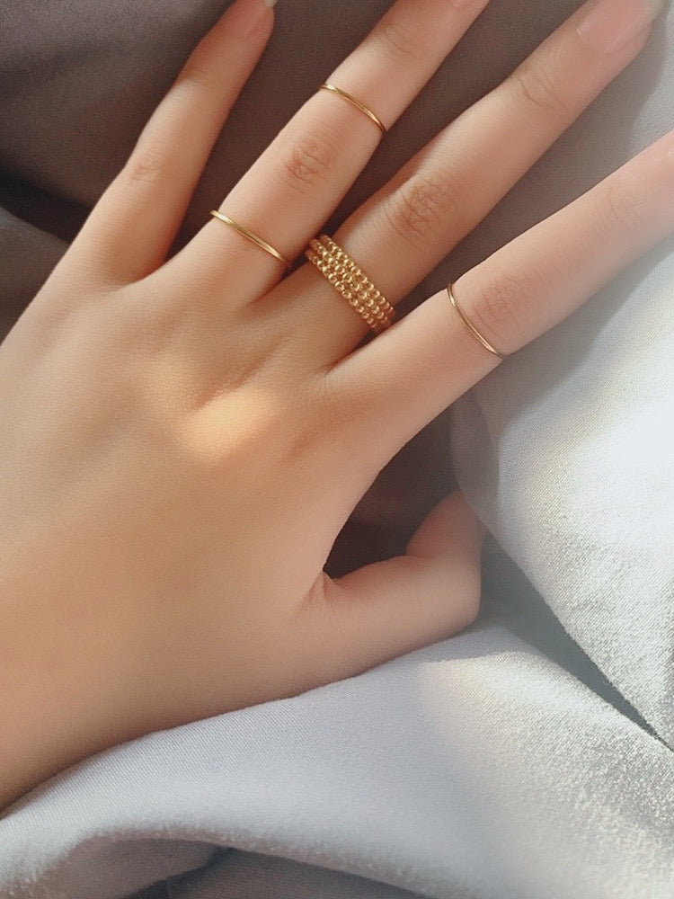 Plain Slim Band Stackable Ring