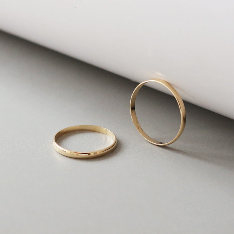 Plain Slim Band Stackable Ring