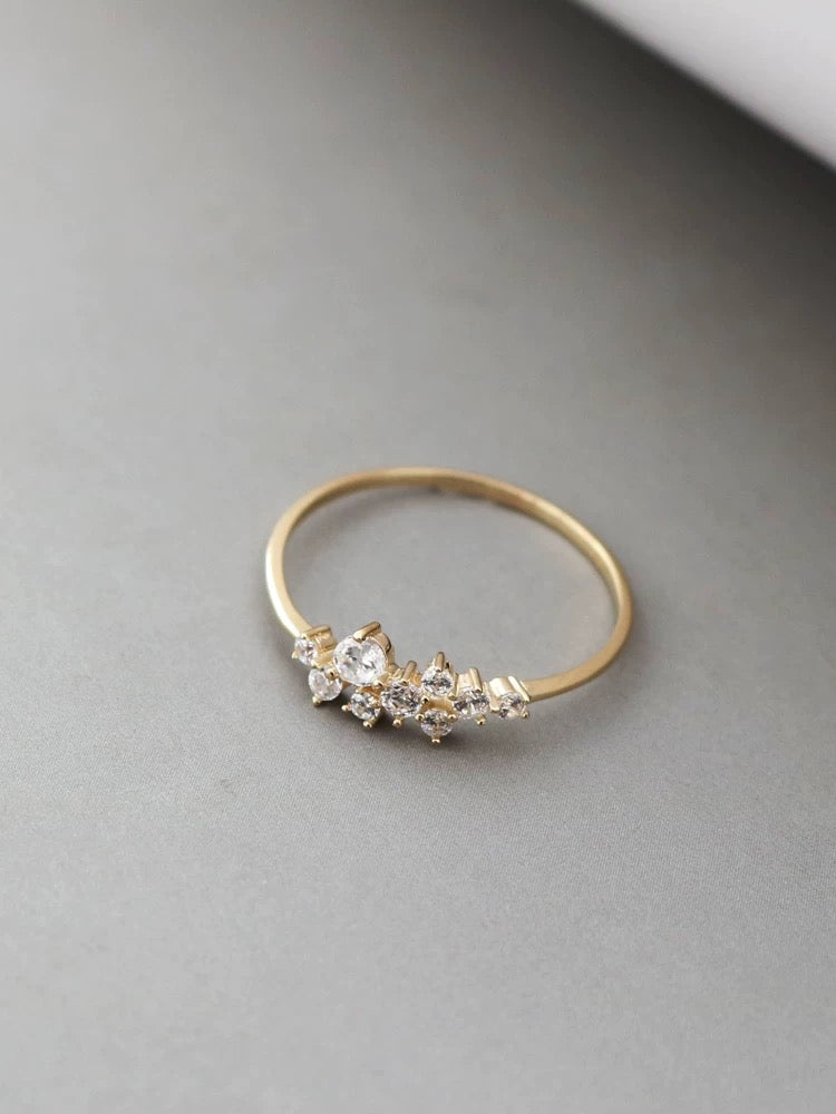 Moissanite Blossom Stackable Ring