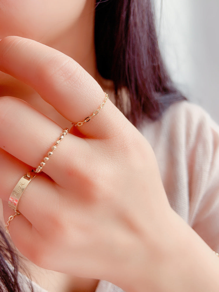 Cable Chain Stackable Ring