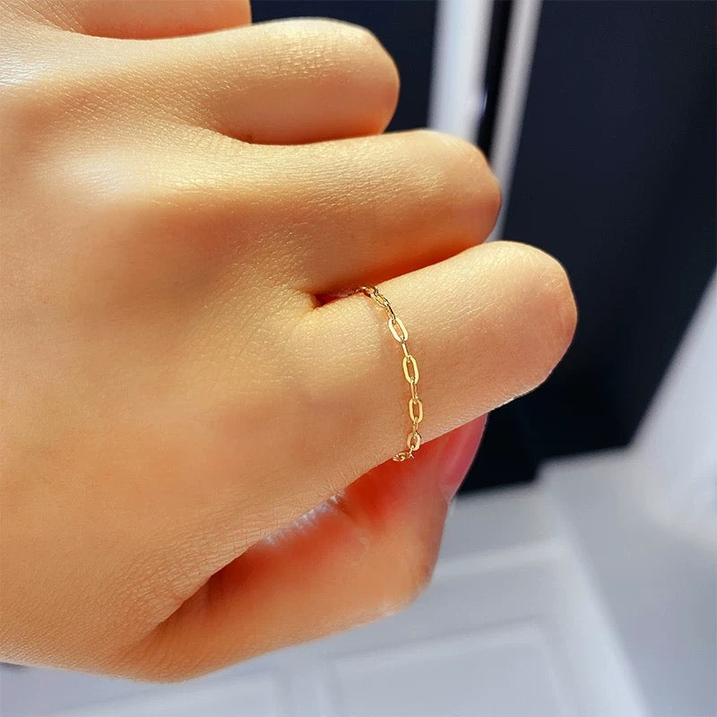 Cable Chain Stackable Ring