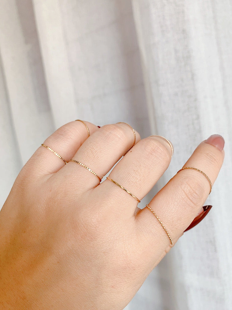 Slim Rigid Stackable Ring