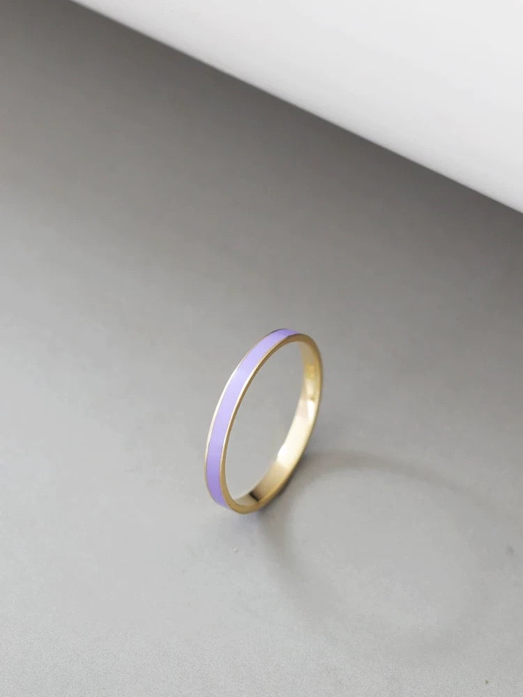 Colored Band Stackable Ring