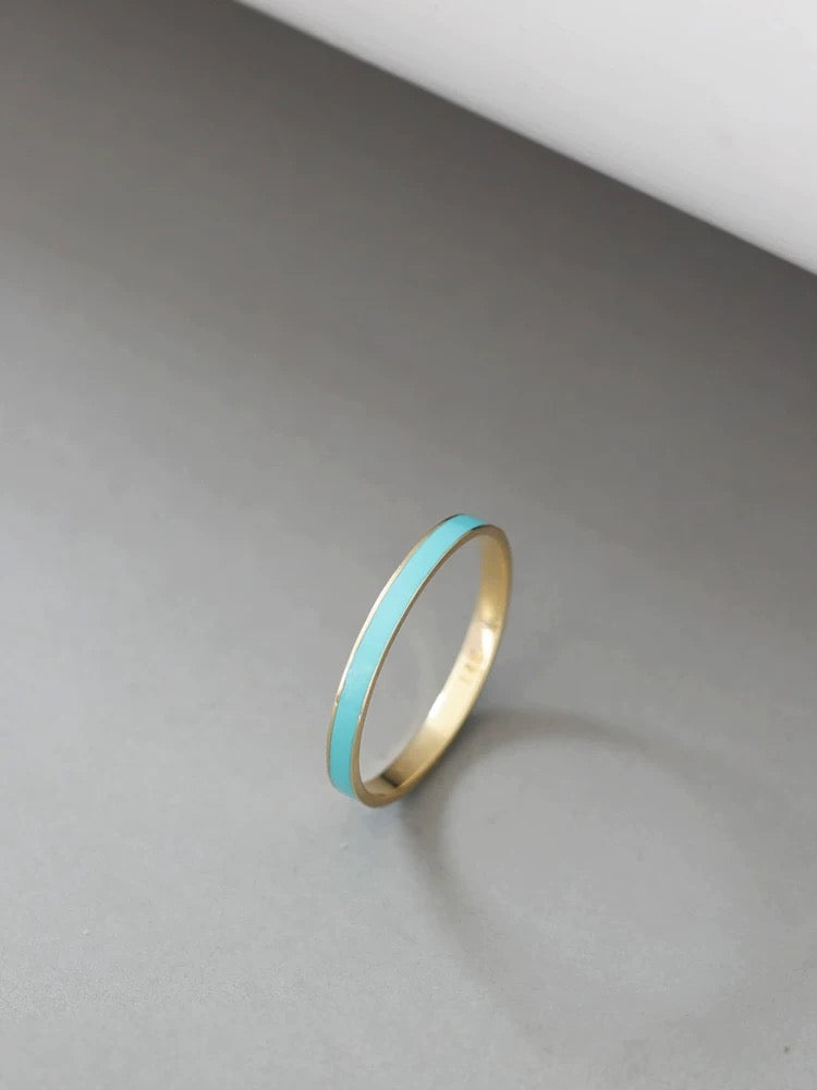 Colored Band Stackable Ring