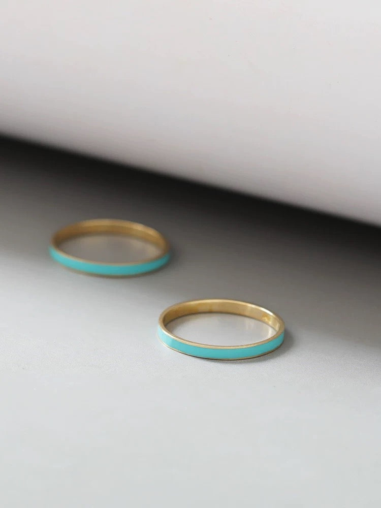 Colored Band Stackable Ring