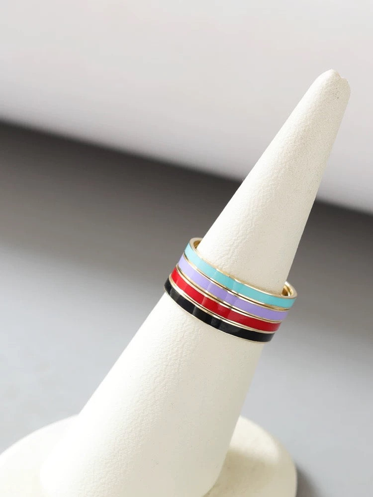 Colored Band Stackable Ring