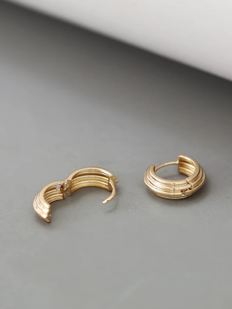 Multi Coil Rings Hoop Earrings