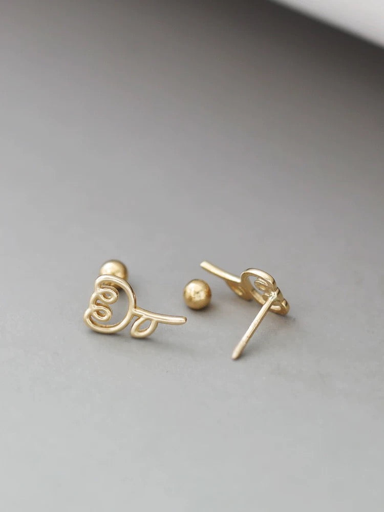 Stylised Flower Stud Earrings