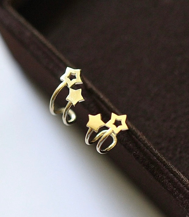 Shooting Stars Cuff Stud Earrings