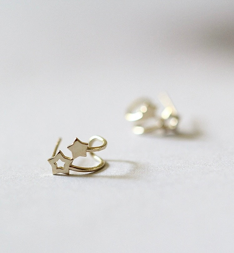 Shooting Stars Cuff Stud Earrings