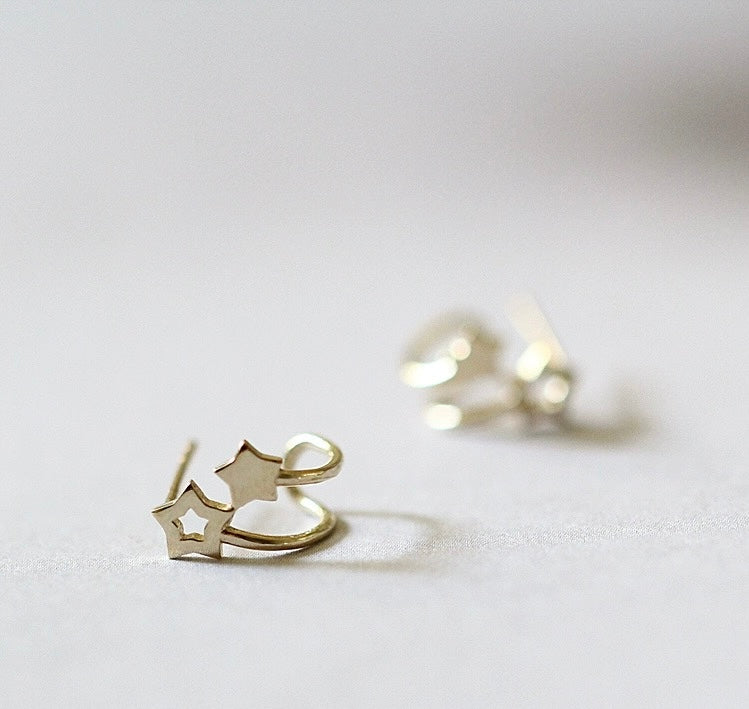 Shooting Stars Cuff Stud Earrings