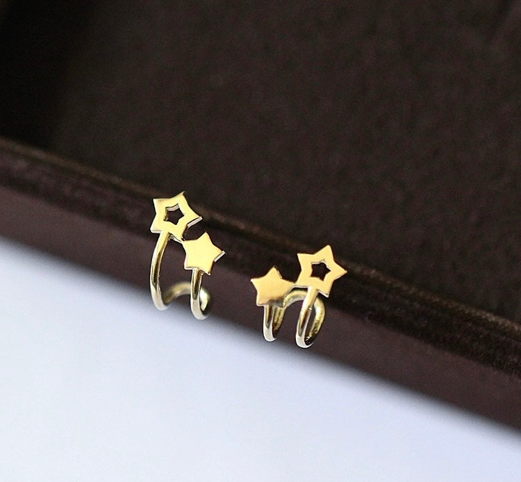 Shooting Stars Cuff Stud Earrings