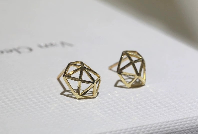 Trapeze Maze Stud Earrings