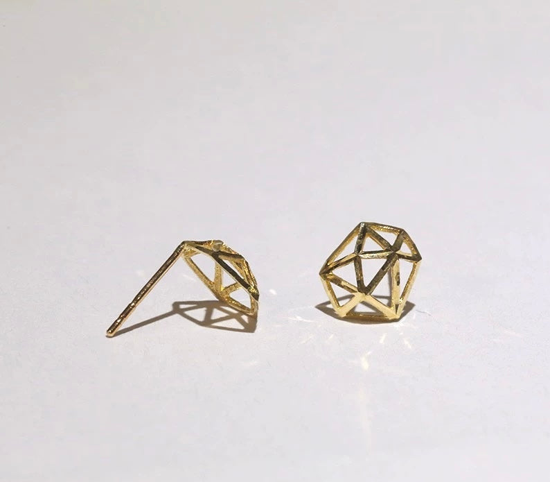 Trapeze Maze Stud Earrings