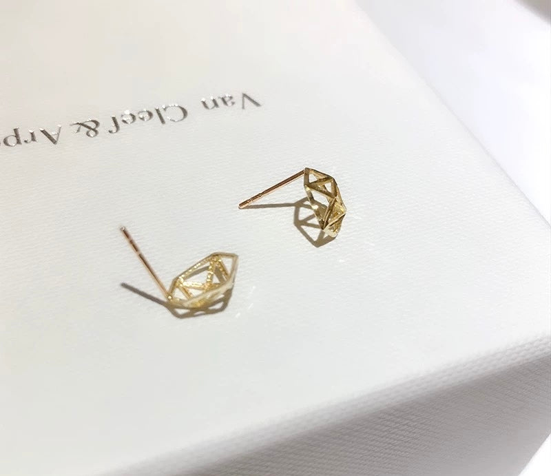 Trapeze Maze Stud Earrings