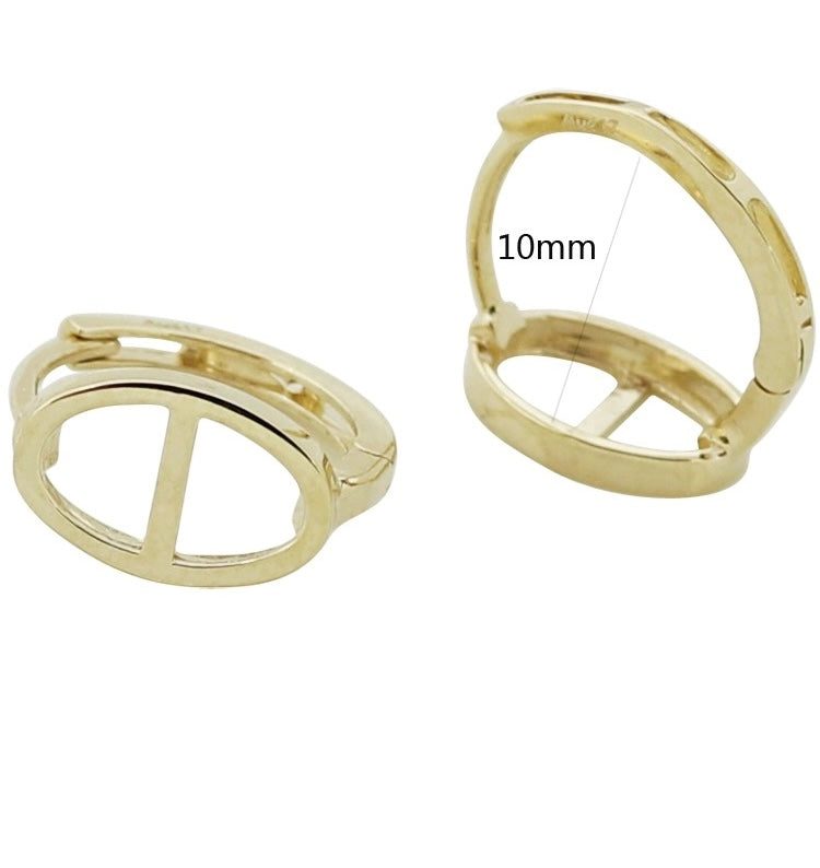 Bold Marine Link Huggie Hoops