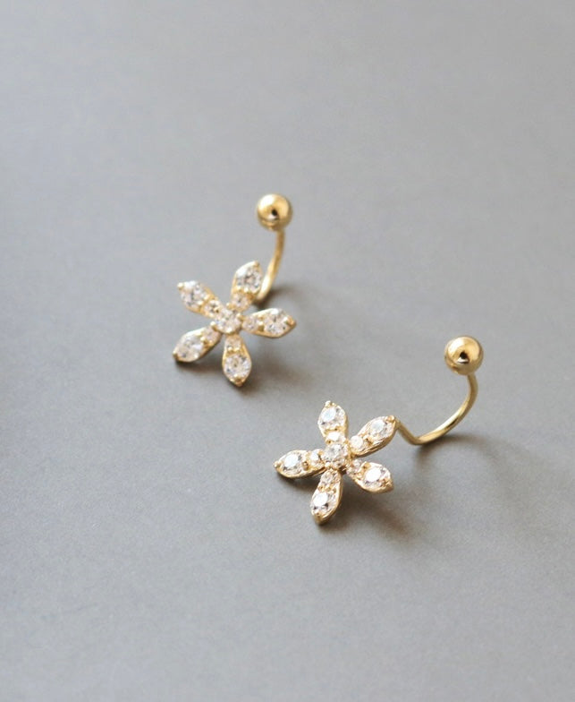 U-Bar Daisy Bar Stud Earrings