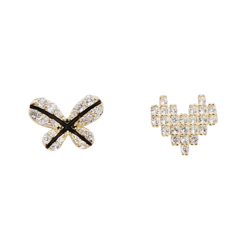 Heart & Butterfly Lights Stud Earrings