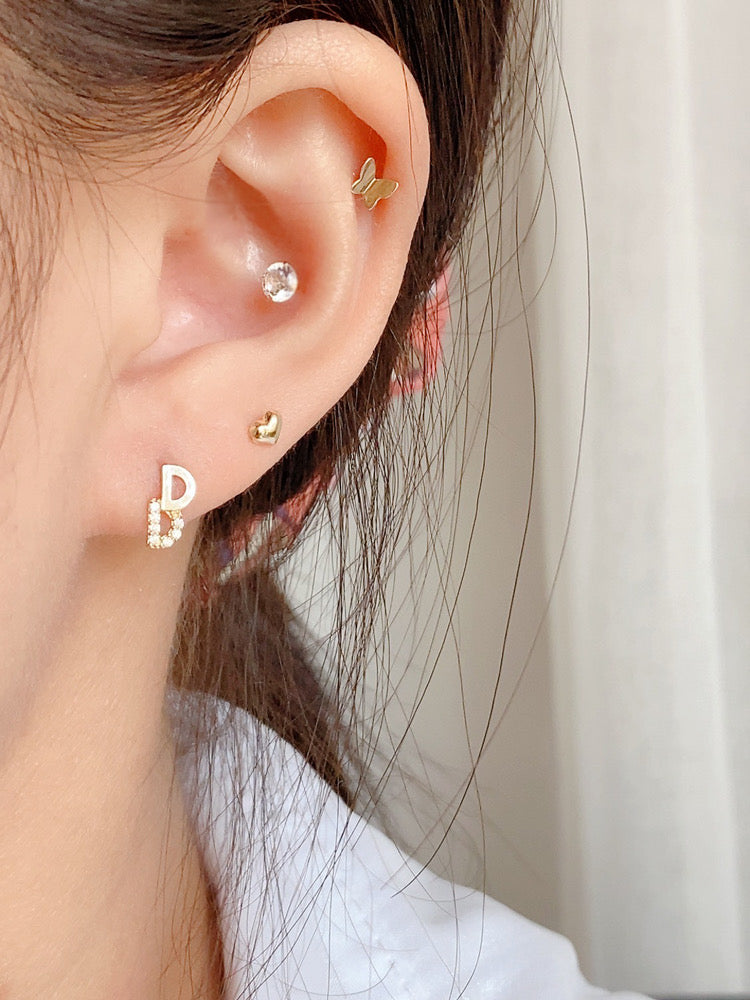 Asymmetric Double D Stud Earrings