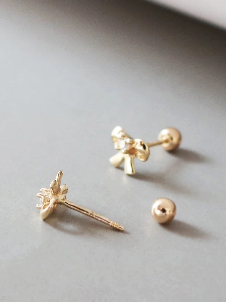 Sweet Bow Stud Earrings