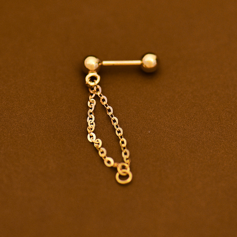 Detachable Double Chain Stud Earrings