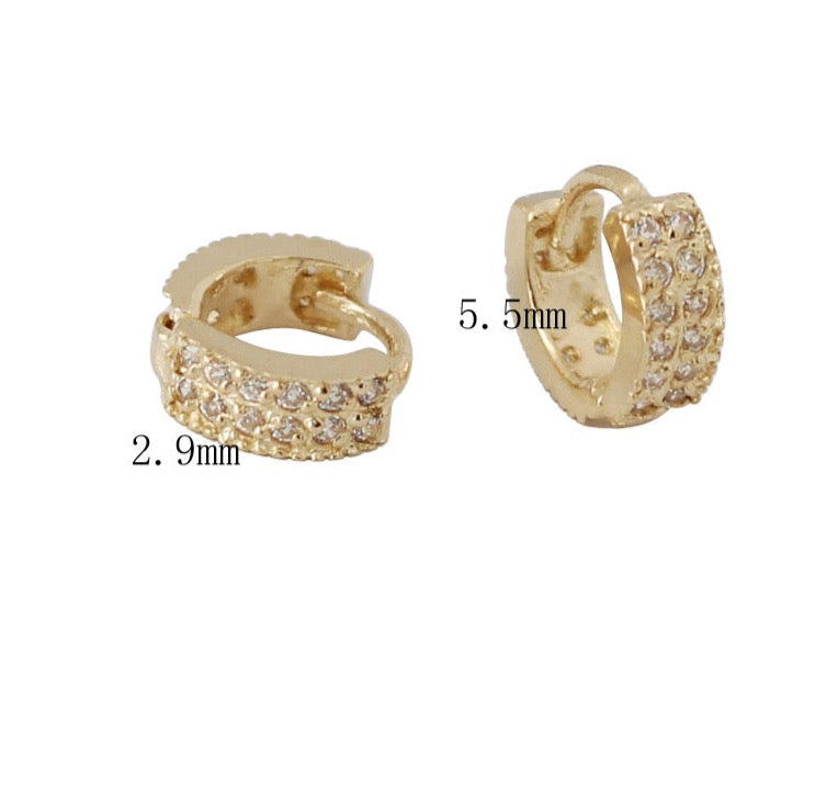 Classical Pave Huggie Hoops