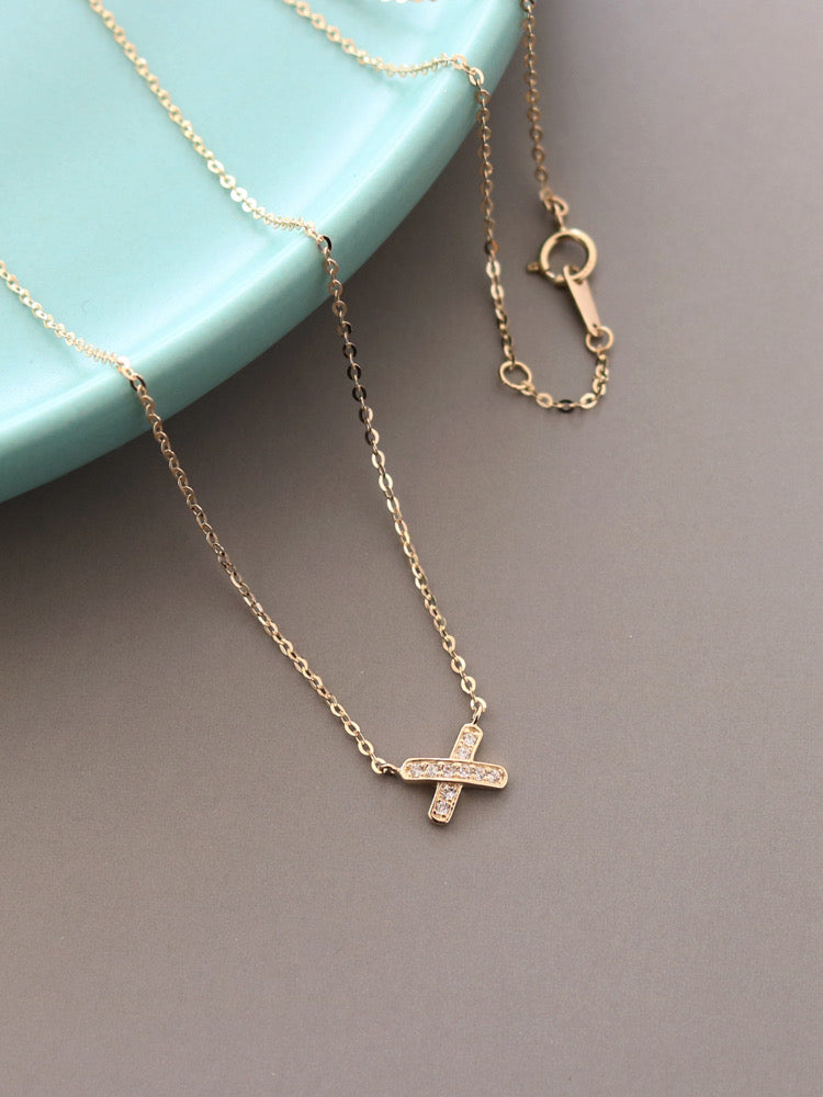 Kiss Cross Necklace