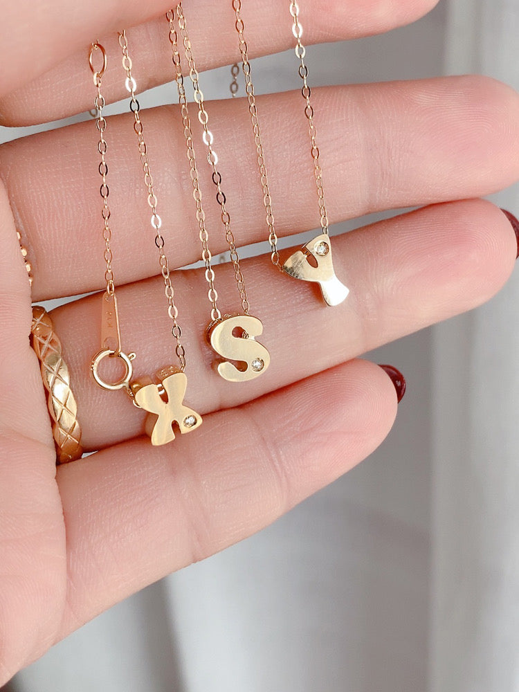 Chunky Alphabet Charm Necklace