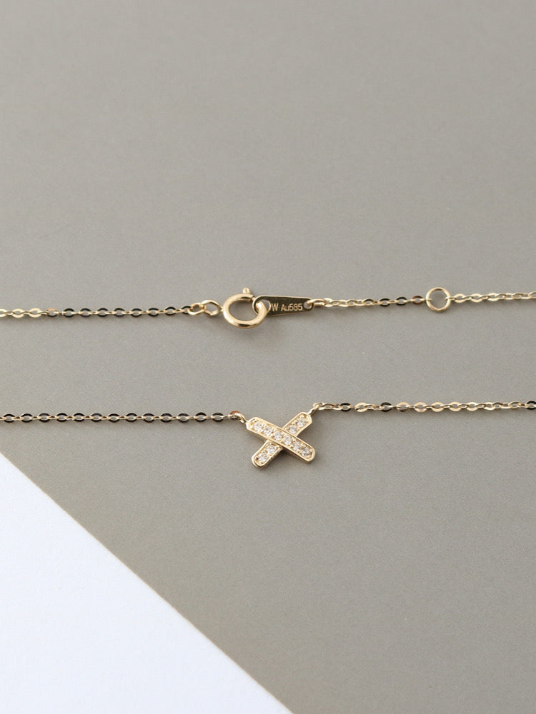 Kiss Cross Necklace