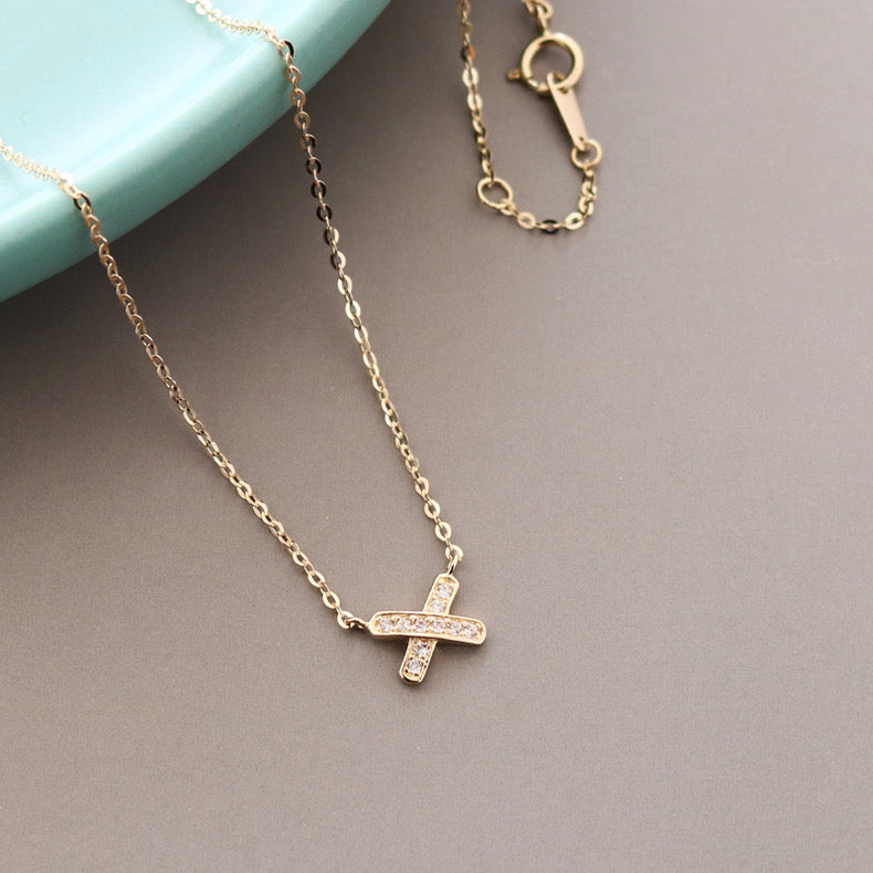 Kiss Cross Necklace