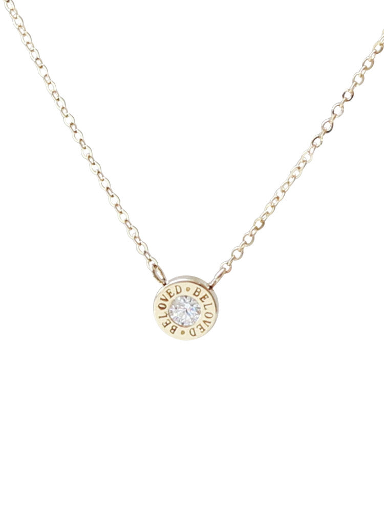 'Beloved' Bezel Necklace