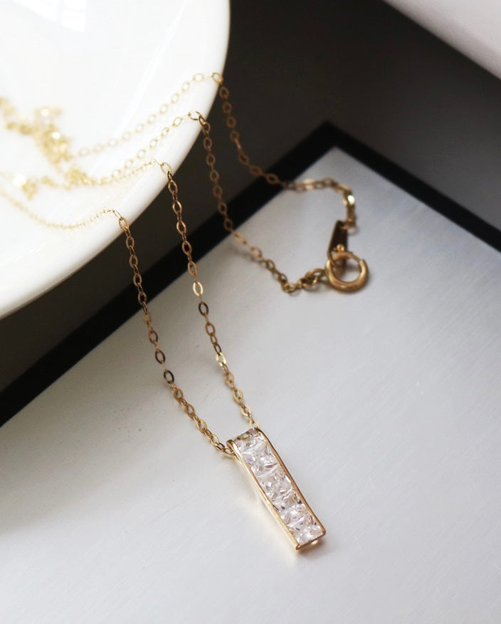 Moissanite Wand Clip Charm Necklace