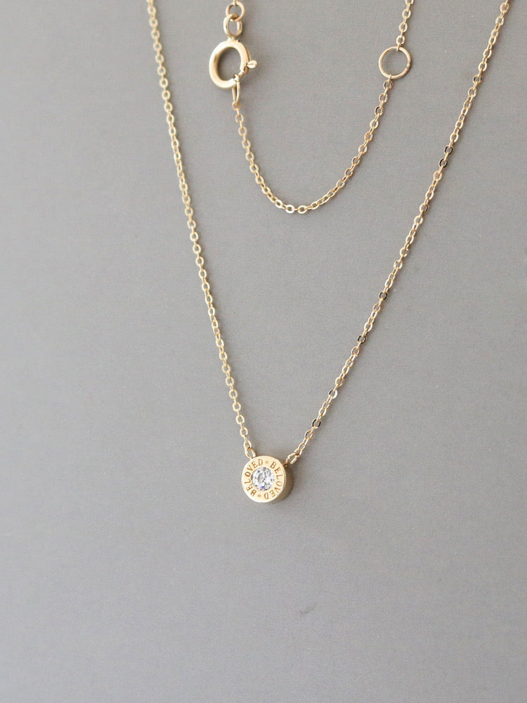 'Beloved' Bezel Necklace