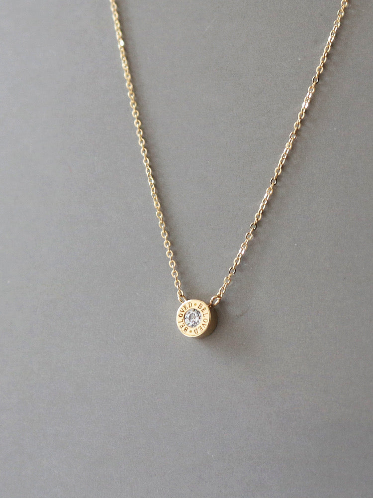 'Beloved' Bezel Necklace