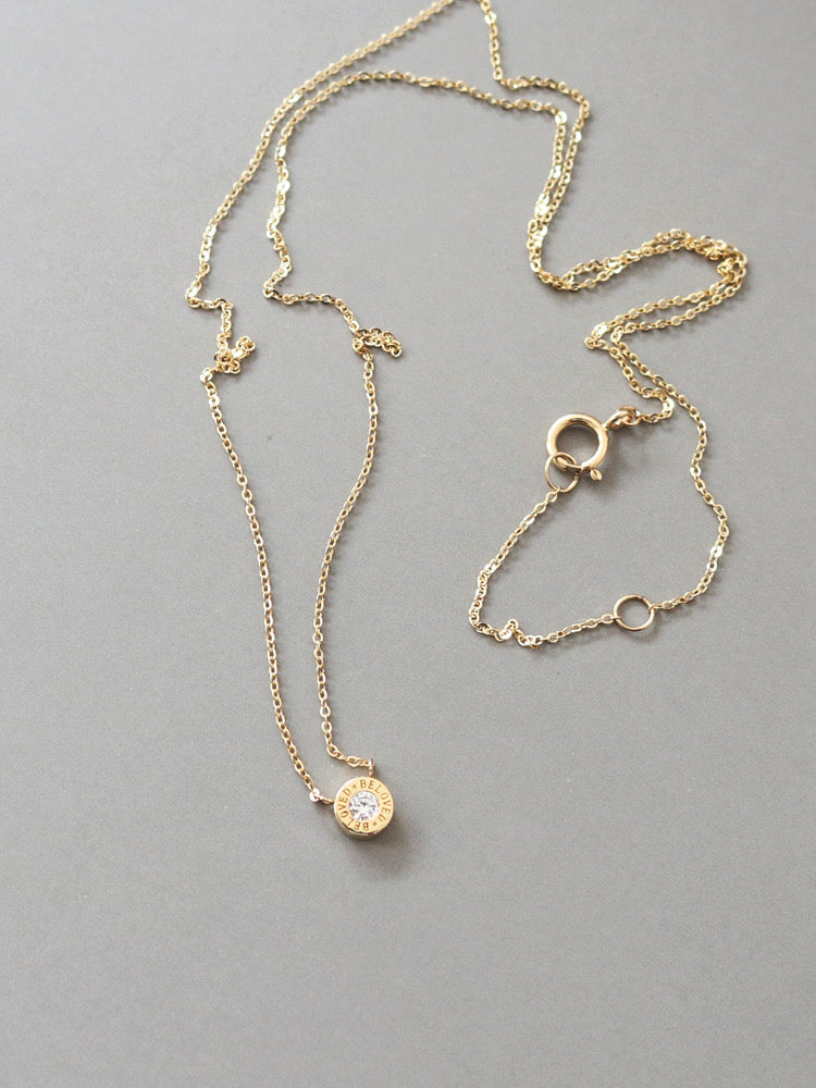 'Beloved' Bezel Necklace