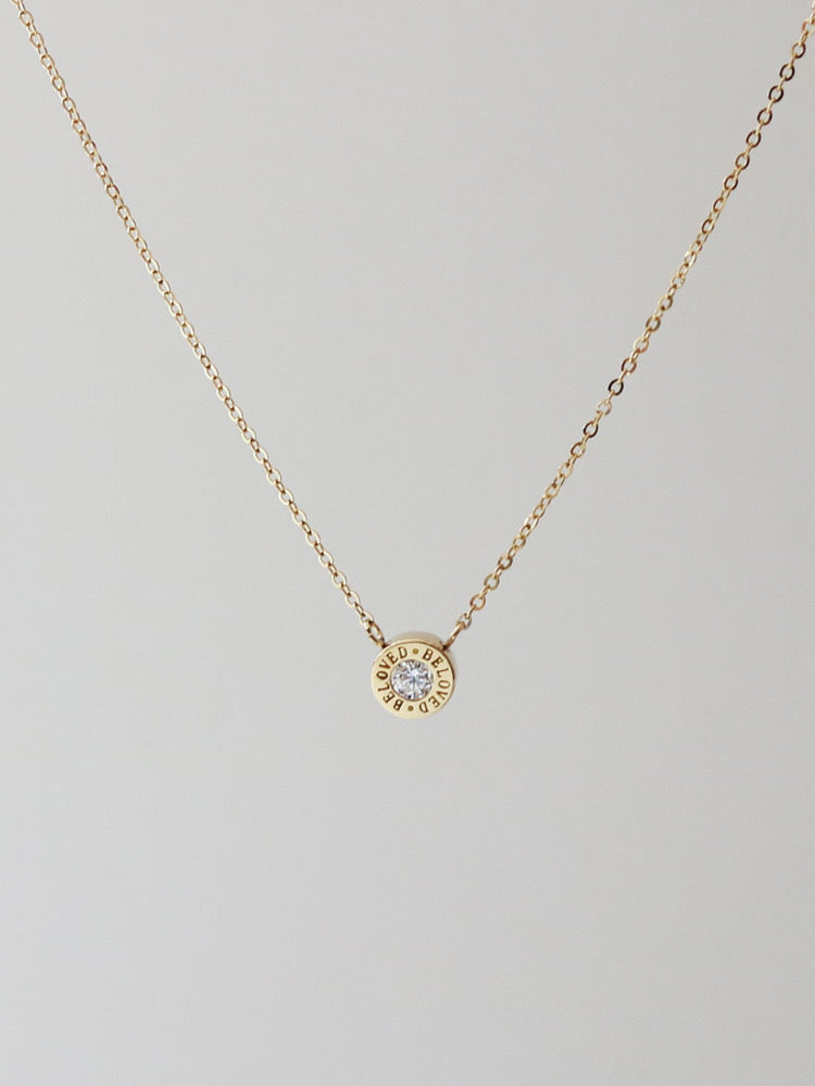 'Beloved' Bezel Necklace