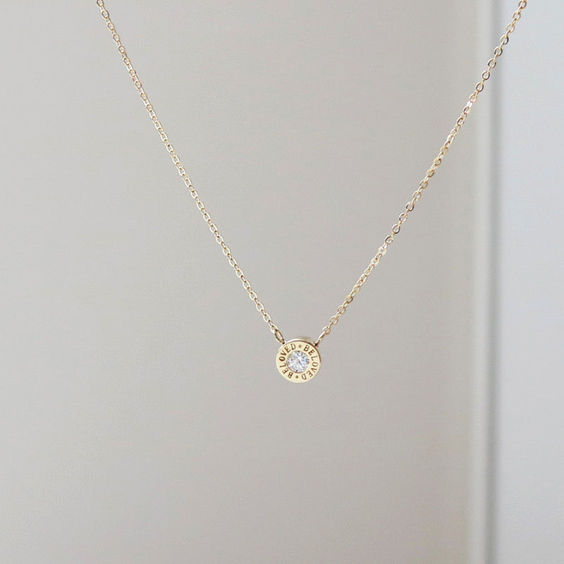 'Beloved' Bezel Necklace