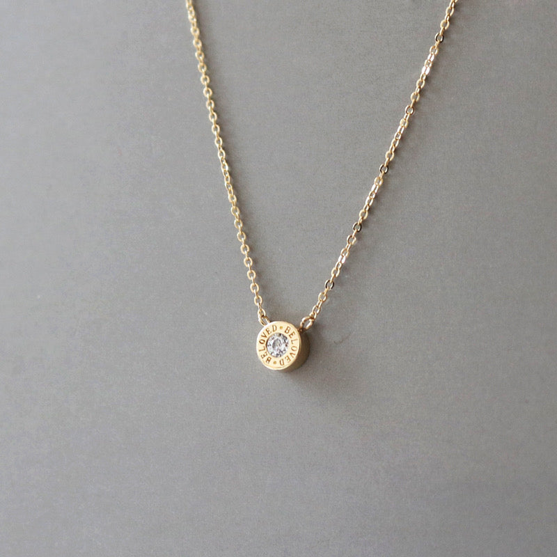 'Beloved' Bezel Necklace