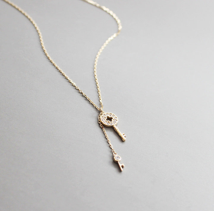 Twin Key Chime Necklace