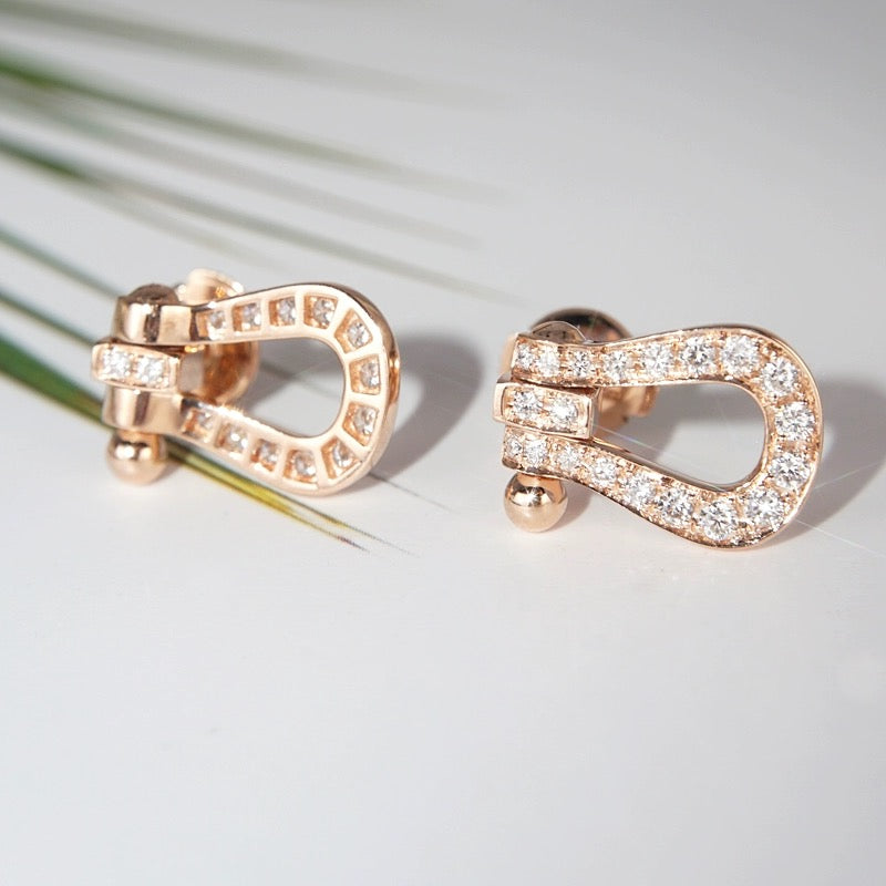 Horseshoe Buckle Stud Earrings