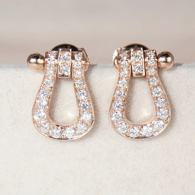 Horseshoe Buckle Stud Earrings