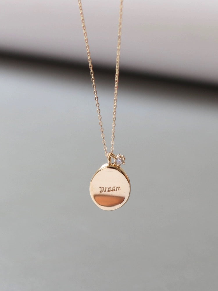 'Dream' Saucer Charm Necklace