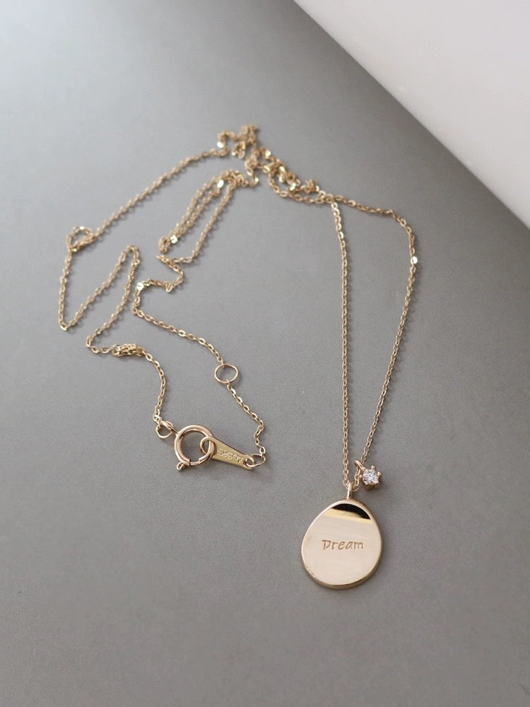 'Dream' Saucer Charm Necklace